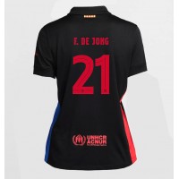 Barcelona Frenkie de Jong #21 Fotballklær Bortedrakt Dame 2024-25 Kortermet